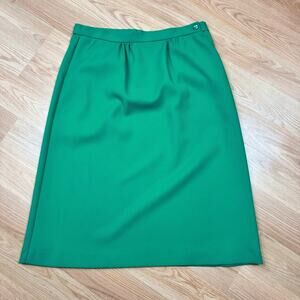 Women’s 14 Vintage Skirt Cape Cod Match Mates Cottagecore Teacher Bright Green
